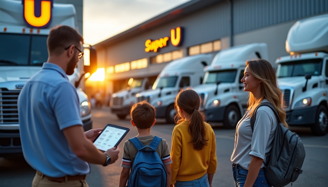 Illustration: Découvrir la location de camion utilitaire chez Super U : fonctionnement et offres