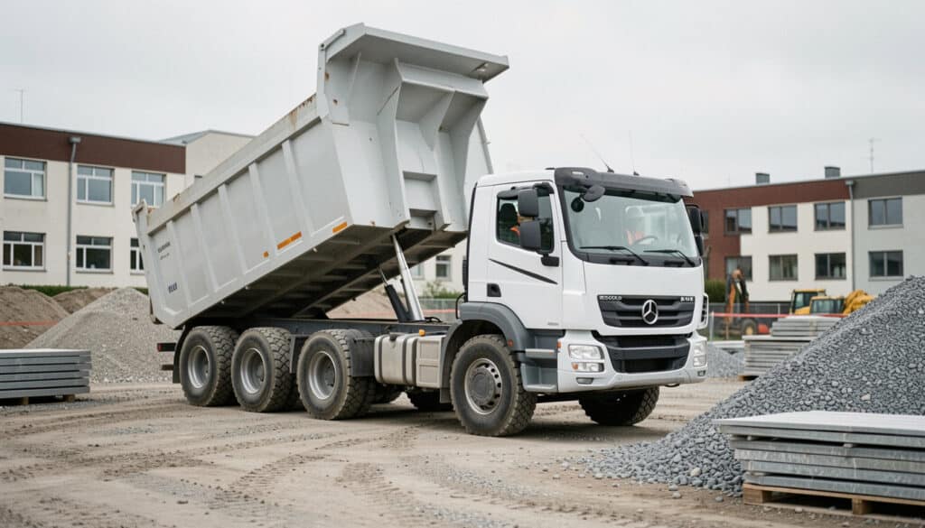Camion benne de 19 tonnes : dimensions, charge et usages