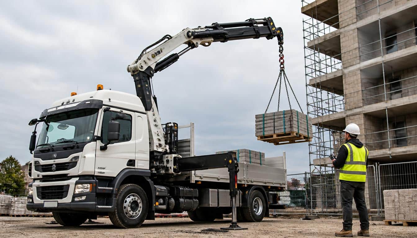Camion avec grue auxiliaire : usages, choix et sécurité